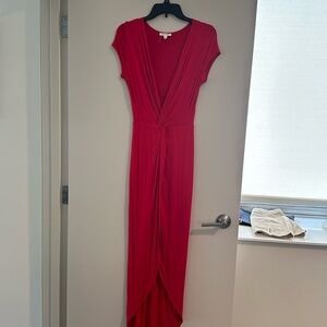 red knot front maxi dress